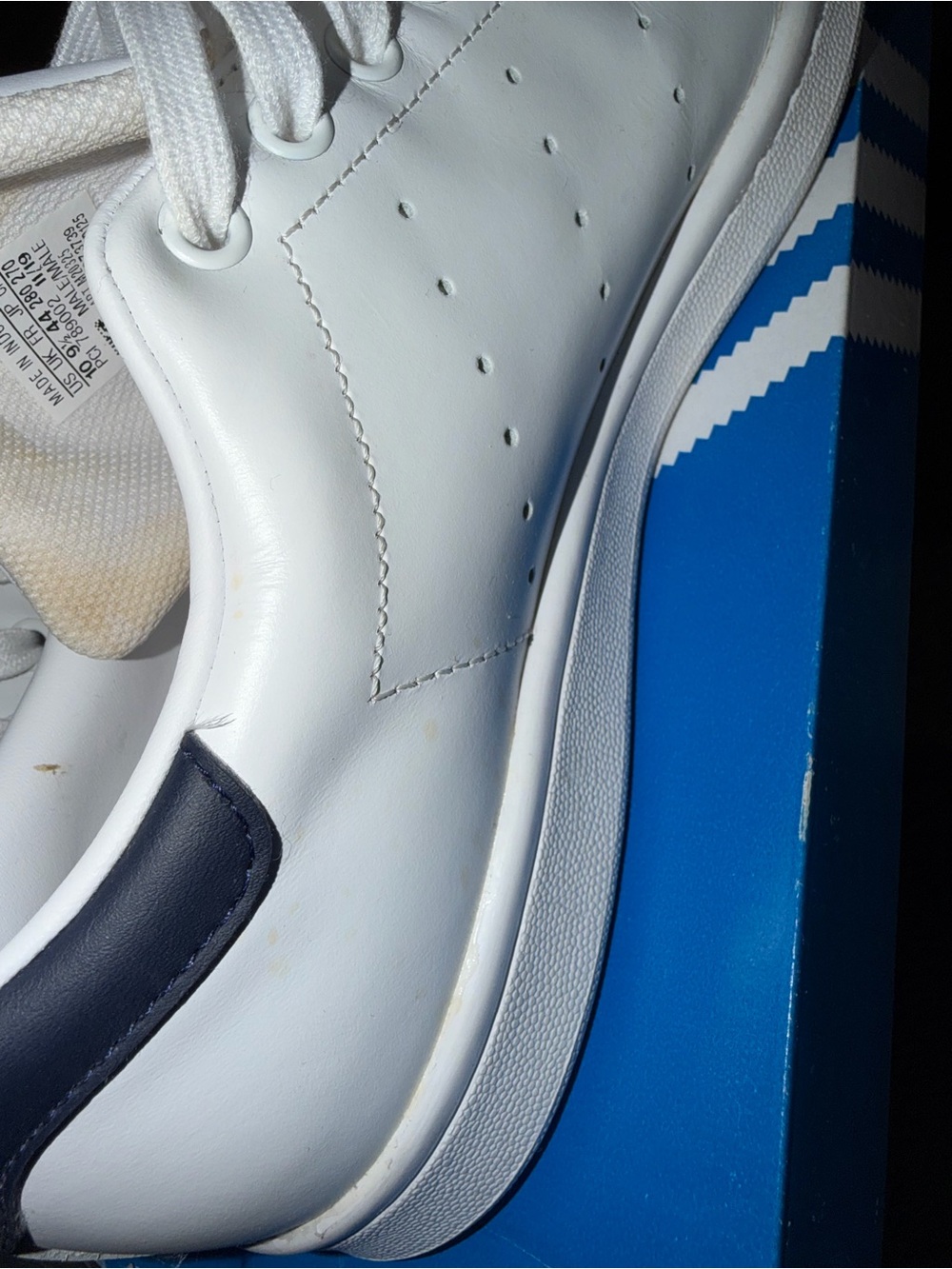 adidas White Stan Smith Classic Leather Sneakers - Picture 12 of 15